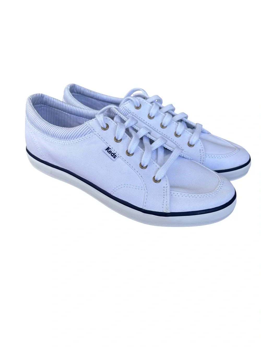 Keds NWOB Women's White with Navy Center III Sneakers 7.5